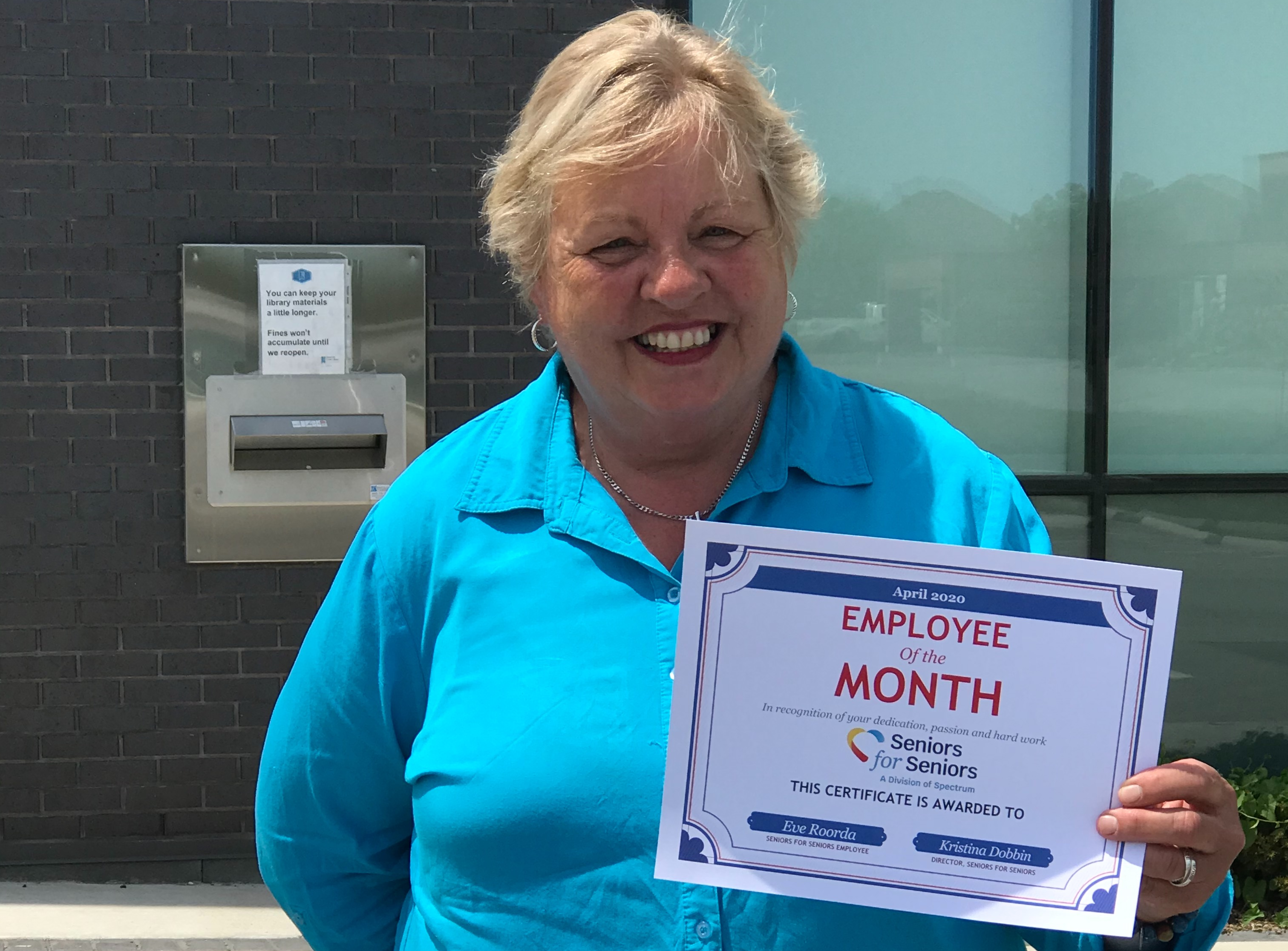 Image: Eve is our April Employee of the Month